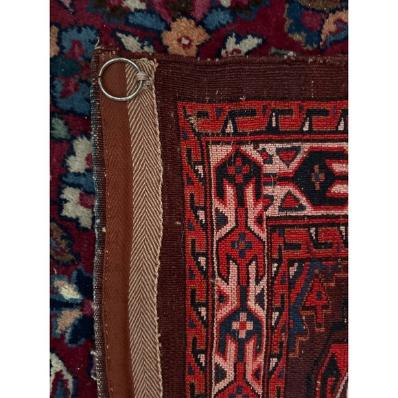 Antique Persian Hand Knotted Red Tribal Wool Rug Or Turkomen Tribal Chuval (Bag - Picture 11 of 16